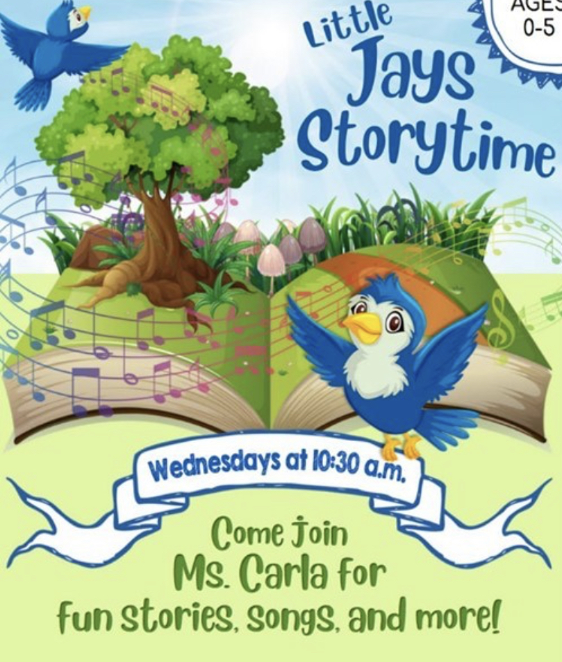 Storytime with Ms. Carla for children ages 0-5. Located at Seaford District Library.