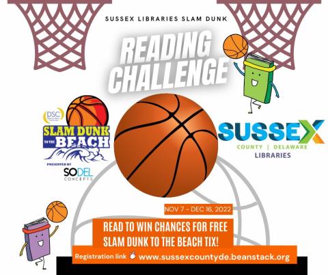 Slam Dunk to The Beach Reading Challenge Seaford Delaware