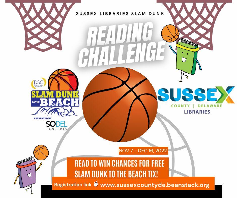 Slam Dunk to The Beach Reading Challenge Seaford Delaware