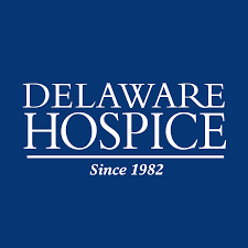 Image of Delaware Hospice as the title with a blue background